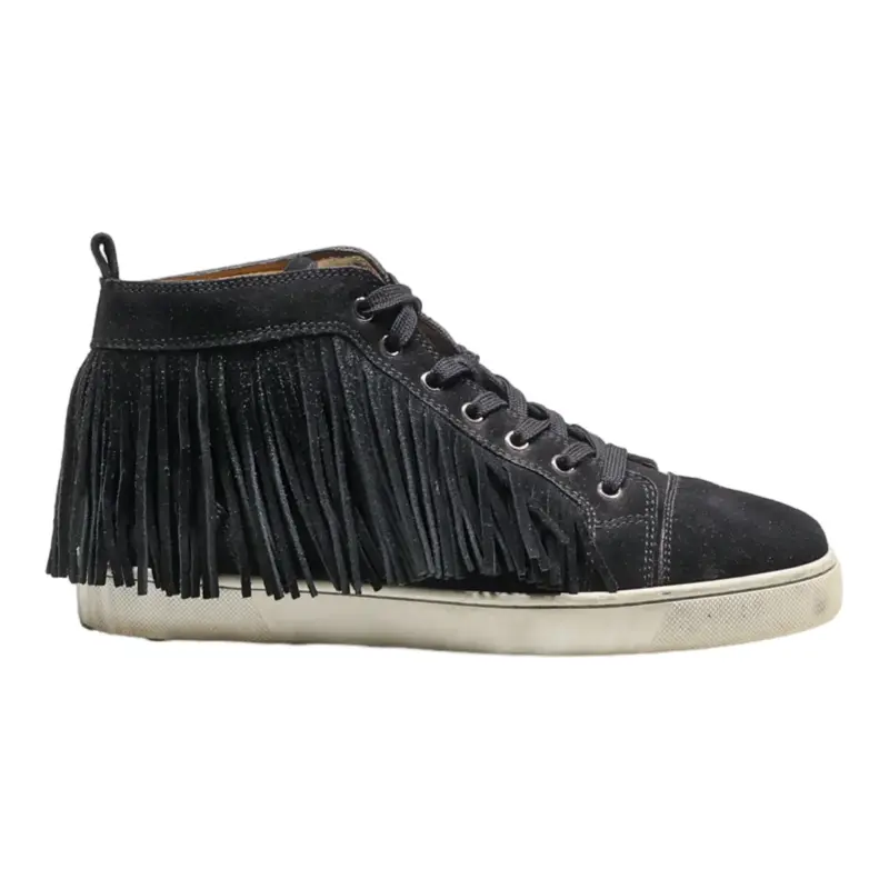CHRISTIAN LOUBOUTIN High Top Trainers Black Suede Womens UK 9
