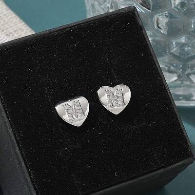 Rack Plating Brass Micro Pave Clear Cubic Zirconia Stud Earrings