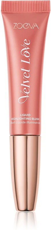 ZOEVA Velvet Love Liquid illuminating liquid blush color Peach Nectar 13 ml