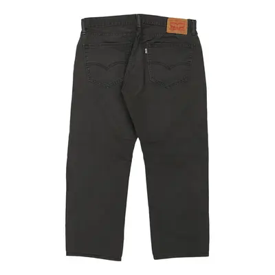 505 White Tab Levis Jeans - 36W 27L Black Cotton