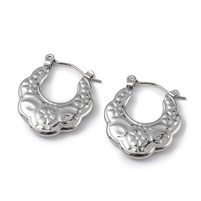 Non-Tarnish 304 Stainless Steel Bohemia Teardrop Hoop Earrings for Women