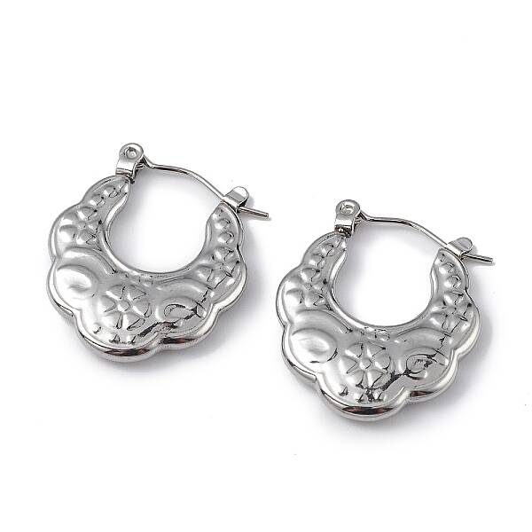 Non-Tarnish 304 Stainless Steel Bohemia Teardrop Hoop Earrings for Women