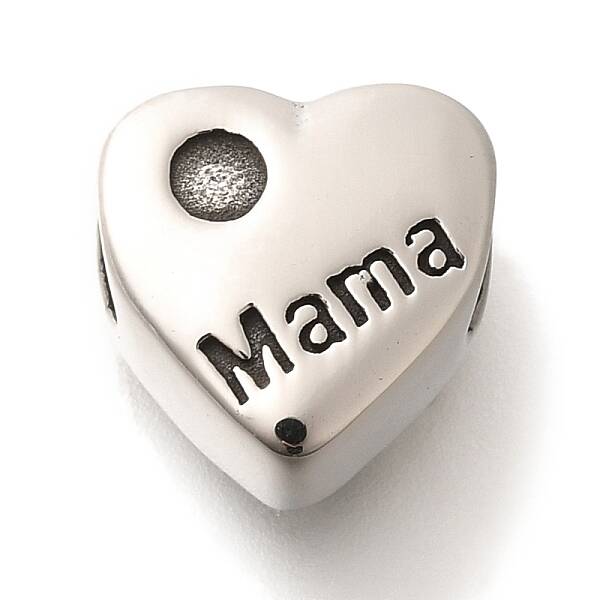 Mother's Day 304 Stainless Steel European Beads