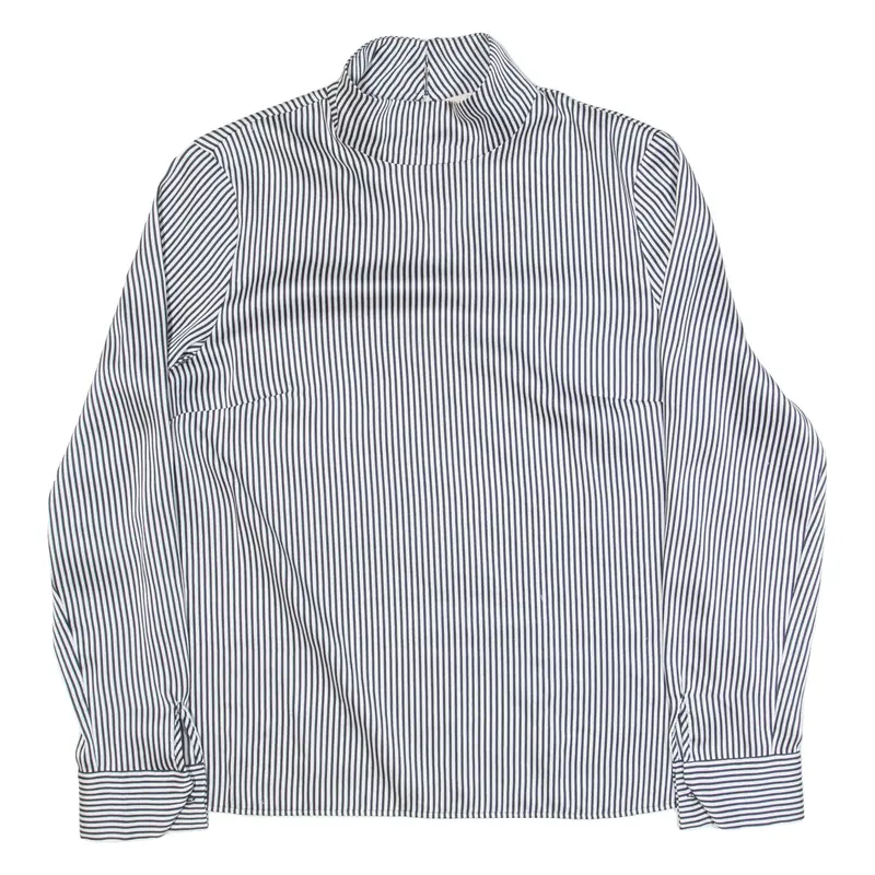 TED BAKER Womens Shirt Blouse Black V-Neck Long Sleeve Striped M