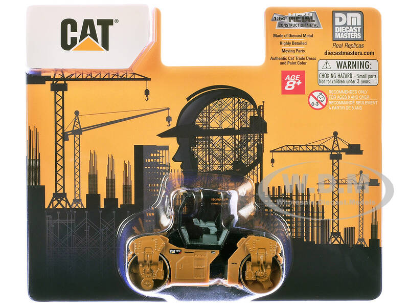 CAT Caterpillar CB13 Roller with ROPS Yellow 1/64 Diecast Model by Diecast Masters