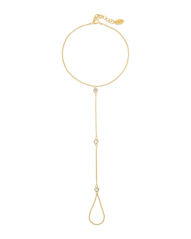 Crystal Handchain | Metal Color: Gold | Size: Adjustable 7 - 8 inches