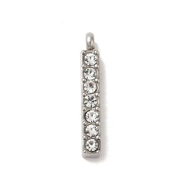 304 Stainless Steel Rhinestone Pendants