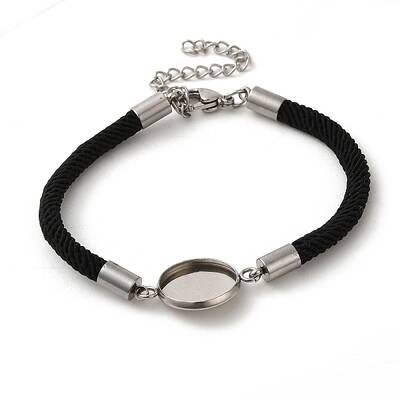 Milan Cord & 304 Stainless Steel Bracelets Making