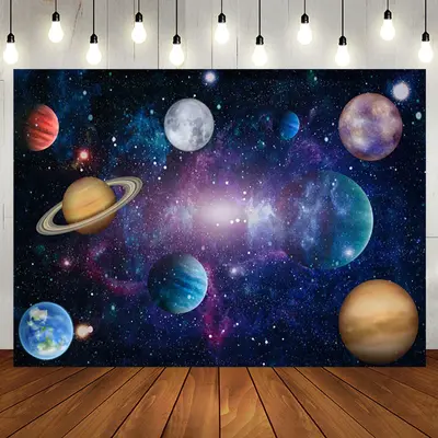 Aperturee Magical Dark Starry Galaxy Happy Birthday Backdrop