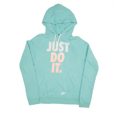 NIKE Hoodie Green Pullover Womens M