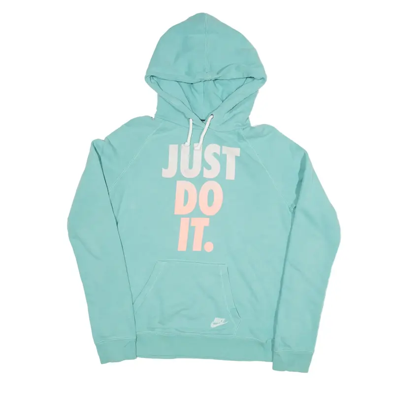 NIKE Hoodie Green Pullover Womens M
