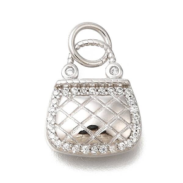 925 Sterling Silver Micro Pave Cubic Zirconia Charms