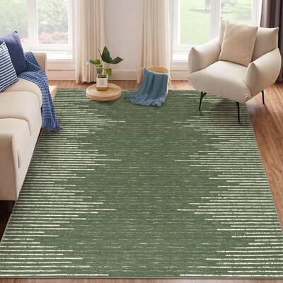 Garvee Modern Rug 9x12 Rugs for Living Room Washable Area Rug Striped Farmhouse Rug for Bedroom large Area Rug Non Slip Carpe...