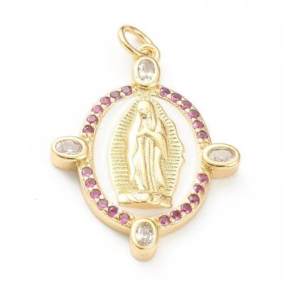 Brass Micro Pave Cubic Zirconia Pendants