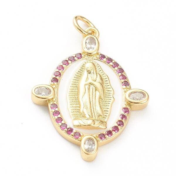 Brass Micro Pave Cubic Zirconia Pendants