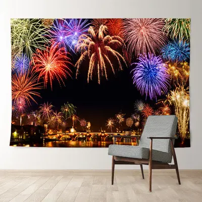 Aperturee Celebration With Spraks Happy New Year Backdrop