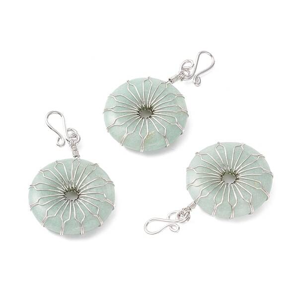Natural Green Aventurine Big Pendants