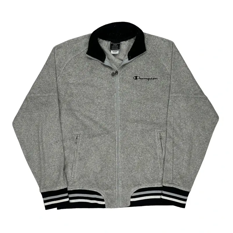 Champion Zip Up - Large Grey Cotton Blend | Size: large