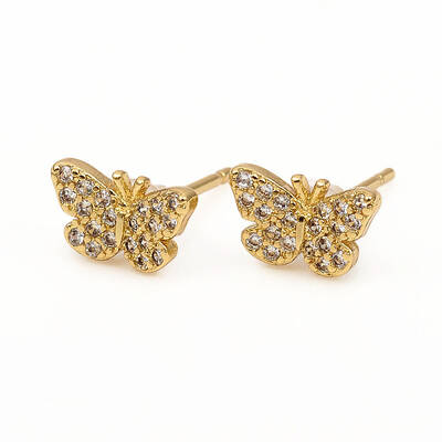 Brass Stud Earrings