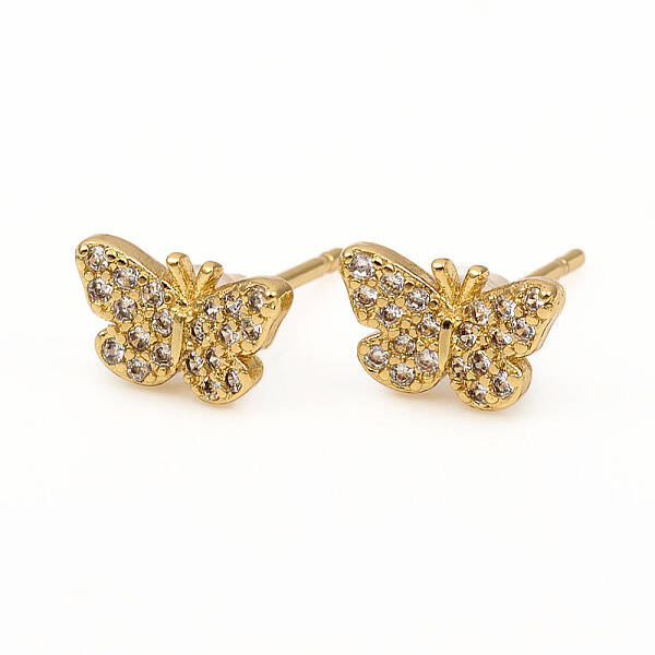 Brass Stud Earrings