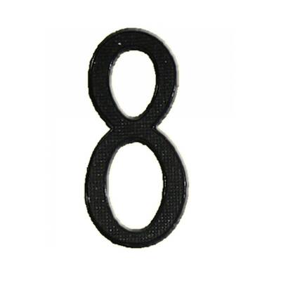 Cal-Royal House Number 8 4 Diecast #, Packed With Nails, 3/32 Thickness, Black