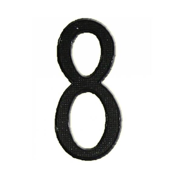 Cal-Royal House Number 8 4 Diecast #, Packed With Nails, 3/32 Thickness, Black