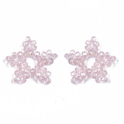 Plating Acrylic Woven Beads