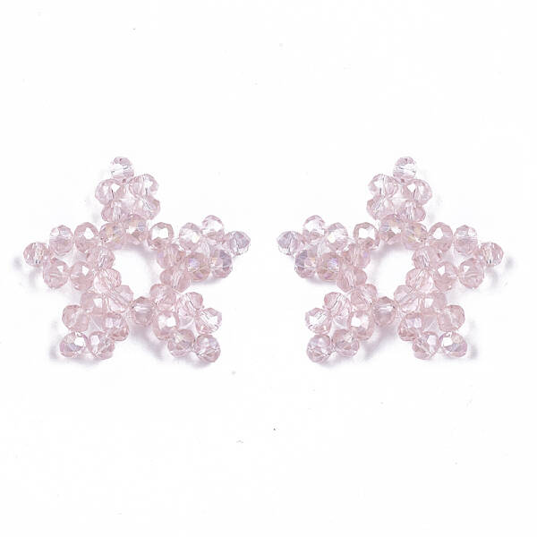 Plating Acrylic Woven Beads
