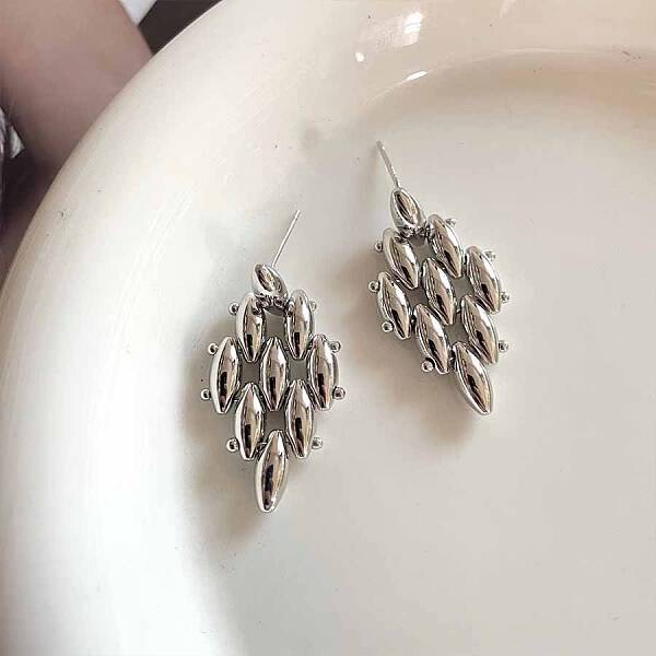 Leaf Cluster Clip Earrings