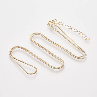 Brass Square Snake Chain Necklace Making