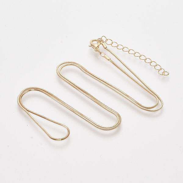 Brass Square Snake Chain Necklace Making