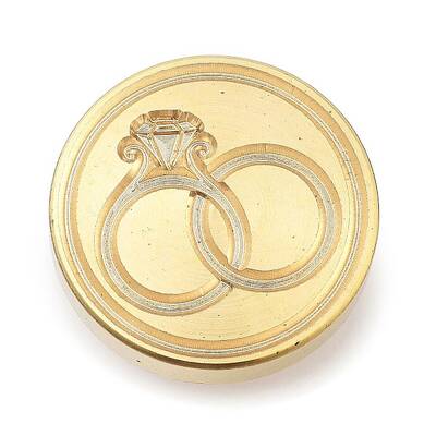 Golden Tone Wax Seal Brass Stamp Heads