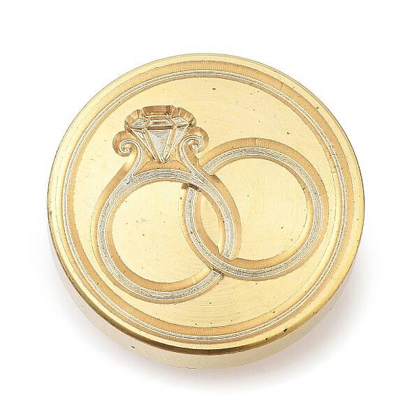 Golden Tone Wax Seal Brass Stamp Heads