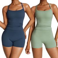 2 Piece Workout Sets for Women High Waisted Work Out Gym Fitness Clothes Tracksuit Outfits Yoga Activewear Leggings