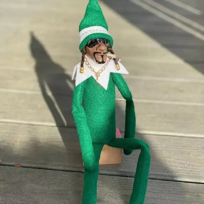 1pc, Festive Stoop Christmas Elf Resin Doll Ornament - Perfect Holidayr Gift for Family and Friends