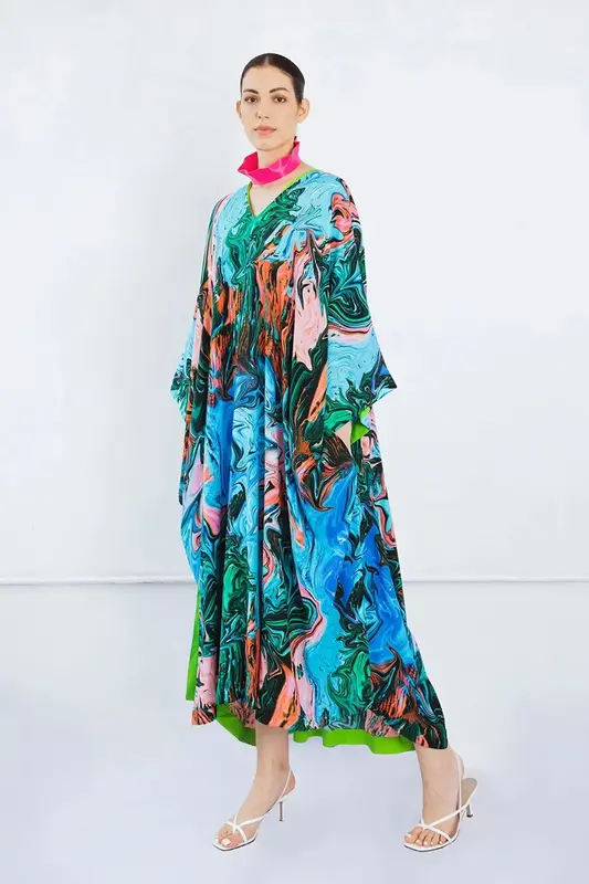 Kaftan in Paint Stroke | Size: OS