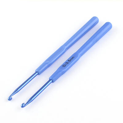 Aluminum Crochet Hooks with Plastic Handle Covered
