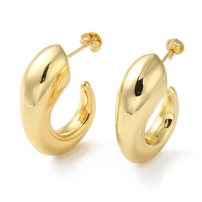 Rack Plating Brass Round Stud Earrings