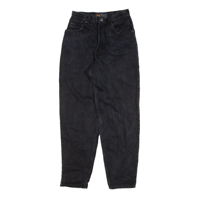 ROUTE 66 Jeans Black Denim Relaxed Tapered Womens W24 L28