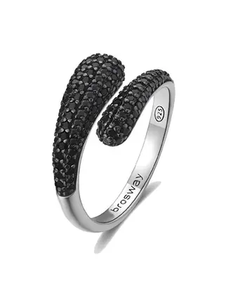 Brosway Mystery Fancy Black Silver Ring FMB124 - Circuit: 56 mm