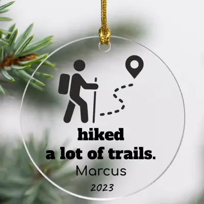 Custom Hiking Ornament - Acrylic