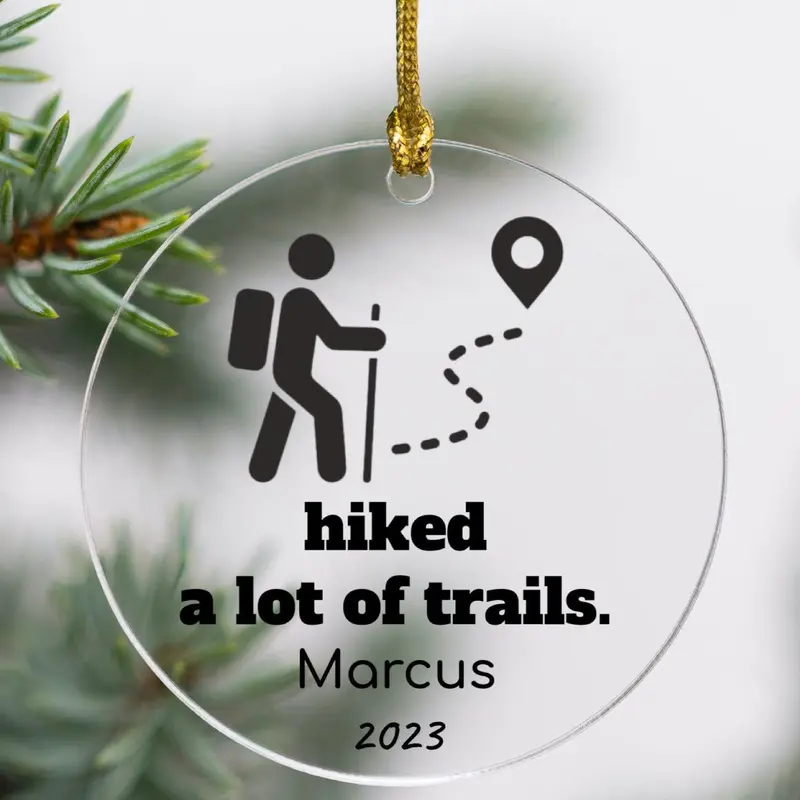 Custom Hiking Ornament - Acrylic