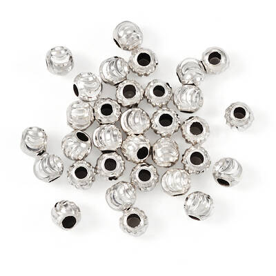 50Pcs 925 Sterling Silver Beads