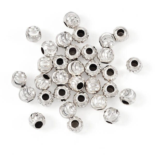 50Pcs 925 Sterling Silver Beads