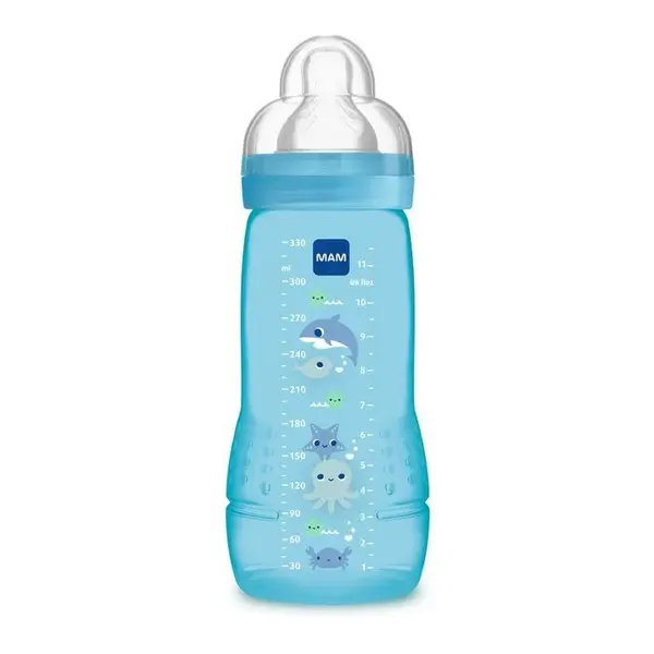 Baby bottle MAM Easy Active 6 months+ Flow X Ocean - Blue 330 ml