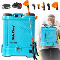 SIDEKING 3.2 Gallon Electric Garden Sprayer 80 PSI Battery Powered Backpack Sprayer with Telescopic Wand 5 Nozzles 2.0 Ah Bat...