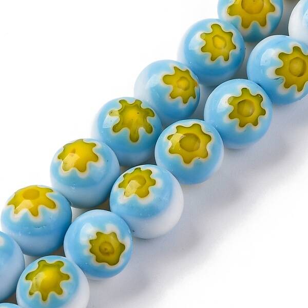 Handmade Millefiori Lampwork Beads Strands