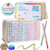 Acrylic Paint Marker Set, 24pcs/set Acrylic Paint Marker Pen with Storage Base, Art Supplies for Rock Painting, Ceramic, Wood...