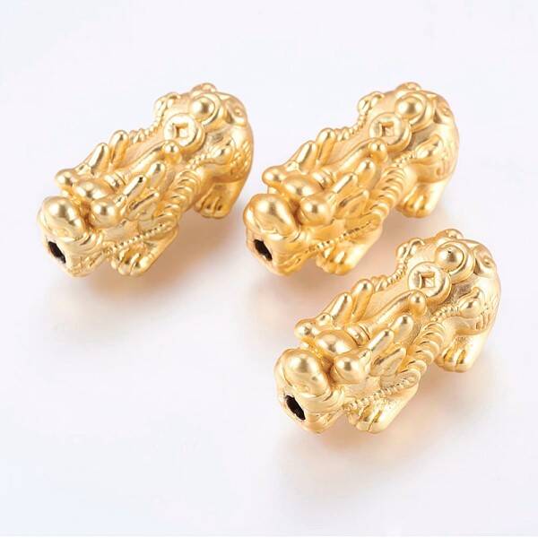 Matted Brass Beads