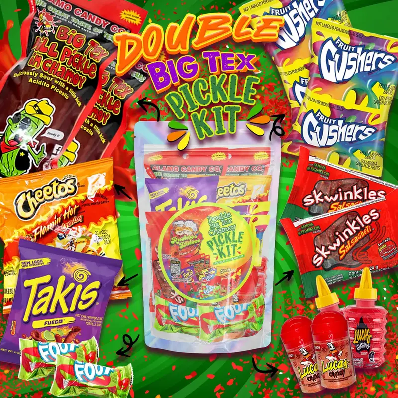 Double Big Tex Chamoy Pickle Kit - Explosive Mix of Sweet, Sour, and Heat!
